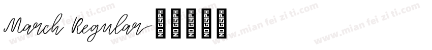 March Regular字体转换
